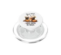 Divertido Halloween Hocus Pocus Necesito Café para Enfocarse Barista PopSockets PopGrip para MagSafe
