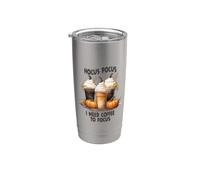 Divertido Halloween Hocus Pocus Necesito Café Para Enfocarse Barista Vaso térmico de acero inoxidable de doble pared