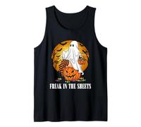 Divertido Halloween Humor Adulto Fantasma Freak In The Sheets Camiseta sin Mangas