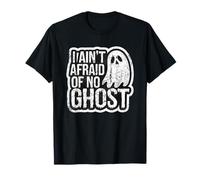 Divertido Halloween retro desgastado con la frase «No tengo miedo de ningún fantasma» Camiseta