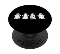 Divertido Halloween tres fantasmas sabios Proverbio espeluznante lindo PopSockets PopGrip Adhesivo