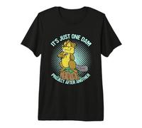 Divertido Handyman Papás Día del Padre Carpintero Papá Castor Humor Camiseta Premium