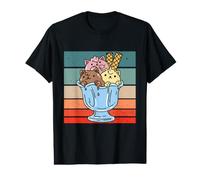 Divertido Helado de Gato Postre Tazón de Helado Chocolate Camiseta gráfica económica