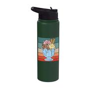 Divertido helado de gato Postre Tazón de helado Chocolate Stainless Steel Insulated Water Bottle