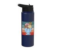 Divertido helado de gato Postre Tazón de helado Chocolate Stainless Steel Insulated Water Bottle