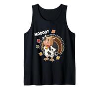 Divertido híbrido de Vaca de Pavo Mooooo para Amantes de Las Vacas de Acción de Gracias Camiseta sin Mangas