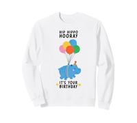 Divertido hipopótamo Fiesta de cumpleaños Lindo Animal Hip hipopótamo Hooray niños Sudadera
