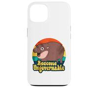 Divertido hipopótamo pigmeo "Become Ungovernable" Retro Carcasa para iPhone 13