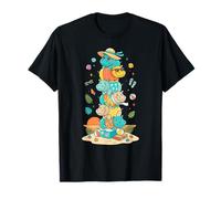 Divertido hipopótamo Vacaciones de Verano Familiar Playa niños Mujeres Hombres Camiseta