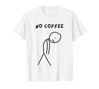 Divertido Hombre Triste Palo sin café Camiseta