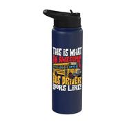 Divertido homenaje al conductor del autobús escolar. ¡Genial Stainless Steel Insulated Water Bottle