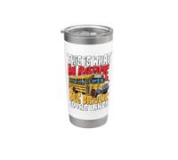 Divertido homenaje al conductor del autobús escolar. ¡Genial Vaso térmico de acero inoxidable de doble pared