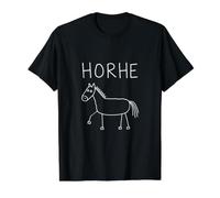 Divertido Horhe Absurdo Meme Bad Horse Drawing Joke Gen Z Alpha Camiseta gráfica económica, Hombre, Negro, S