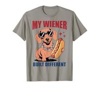 Divertido Hot Dog Dachshund My Wiener construyó Diferentes Salchichas Camiseta