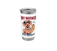 Divertido hot dog Dachshund My Wiener construyó diferentes salchichas Vaso térmico de acero inoxidable de doble pared