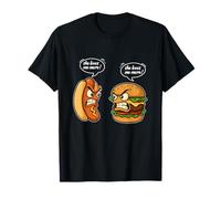 Divertido Hot Dog Hamburguesas Chica Mujeres Mamá Esposa Comida Rápida Adicto Camiseta