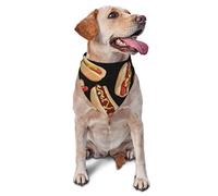Divertido Hot Dog Lover Pattern Summer Dog Bandanas Girl Bulk Pet Bufanda Ajustable Triángulo Suave Baberos Accesorios para Perros Pequeños Medianos Grandes Gatos