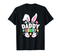 Divertido huevo de dibujos animados de Pascua I'm The Daddy Bunny Ears Camiseta