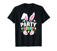 Divertido huevo de dibujos animados de Pascua I'm The Party Bunny Ears Camiseta