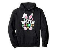 Divertido huevo de dibujos animados de Pascua I'm The Sister Bunny Ears Sudadera con Capucha