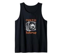 Divertido Humor audiófilo para Amantes de la música Crank it up Buttercup Camiseta sin Mangas