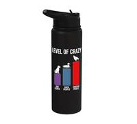 Divertido humor de Crazy Chicken Lady/People Dueña de mascotas Stainless Steel Insulated Water Bottle