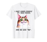 Divertido humor de gato hablando conmigo mismo para amantes de los gatos locos raro Camiseta