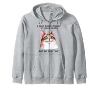 Divertido humor de gato hablando conmigo mismo para amantes de los gatos locos raro Sudadera con Capucha
