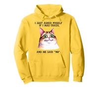 Divertido humor de gato hablando conmigo mismo para amantes de los gatos locos raro Sudadera con Capucha