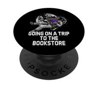 Divertido Humor de Gusano de Biblioteca Going on a Trip to The Bookstore PopSockets PopGrip Adhesivo