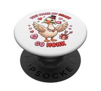 Divertido Humor de Valentine Goose You Make My Heart TOC Bocin PopSockets PopGrip Adhesivo