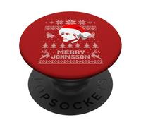 Divertido Humor navideño del Presidente Johnson de Andrew PopSockets PopGrip Adhesivo
