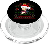 Divertido Humor navideño del Presidente Johnson de Andrew PopSockets PopGrip para MagSafe