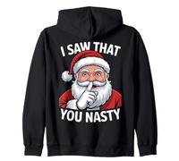Divertido Humor navideño I Saw That You Nasty Joke Sudadera con Capucha