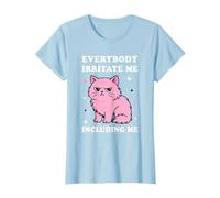 Divertido Humor sarcástico de Gato Todo el Mundo me irrita incluyéndome a mí Camiseta