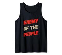 Divertido Humor Texto Divertido para La Gente Divertido Enemigo del Pueblo Camiseta sin Mangas