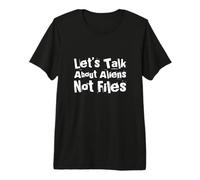 Divertido Humor TXT Gente Divertida Hablemos de Extraterrestres, no Archivos Camiseta Premium