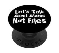 Divertido Humor TXT Gente Divertida Hablemos de Extraterrestres, no Archivos PopSockets PopGrip Adhesivo