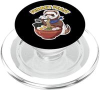 Divertido hurón Comiendo Sopa de Fideos Ramen dueño de Mascotas Amante Lindo PopSockets PopGrip para MagSafe