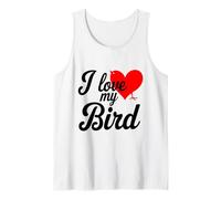 Divertido I Love My Bird Cool for Bird Moms Dads Linda novedad Camiseta sin Mangas