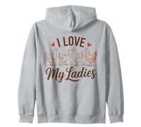 Divertido I Love My Ladies Chicken Hen Farm Life Backyard Humor Sudadera con Capucha