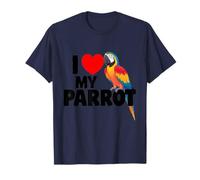 Divertido I Love My Parrot Cool for Bird Moms Dads Cute Novelty Camiseta