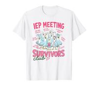 Divertido IEP Reunión Survivors Club Maestro Educación Especial Camiseta gráfica económica