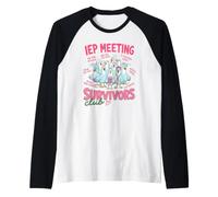 Divertido IEP Reunión Survivors Club Maestro Educación Especial Camiseta Manga Raglan