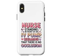 Divertido Im Just a Nurse in The Front IV Pump Struggle Nurses Carcasa para iPhone X/XS