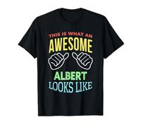 Divertido Impresionante Albert Diciendo Nombre Albert Camiseta gráfica económica, Hombre, Negro, S