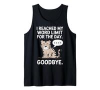 Divertido introvertido Alcanzé mi límite de Palabras para Hoy Adiós Camiseta sin Mangas