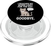 Divertido introvertido Alcanzé mi límite de Palabras para Hoy Adiós PopSockets PopGrip para MagSafe
