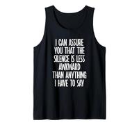 Divertido Introvertido Ansiedad Social Sarcástico Silencio incómodo Camiseta sin Mangas
