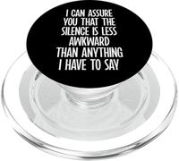 Divertido Introvertido Ansiedad Social Sarcástico Silencio incómodo PopSockets PopGrip para MagSafe